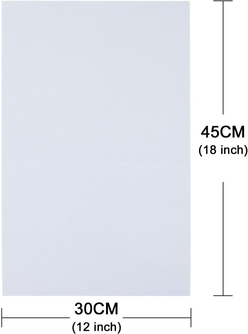 Similane 6 Pieces Aida Cloth 14 Count Cross Stitch Fabric, White, 12 by 18-Inch - Image 2
